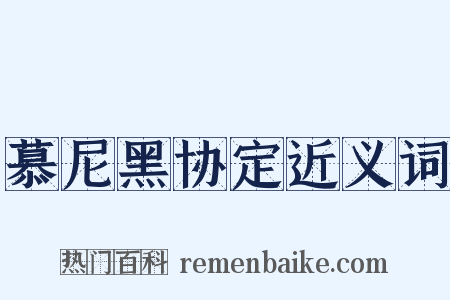 慕尼黑协定近义词是什么意思的图片
